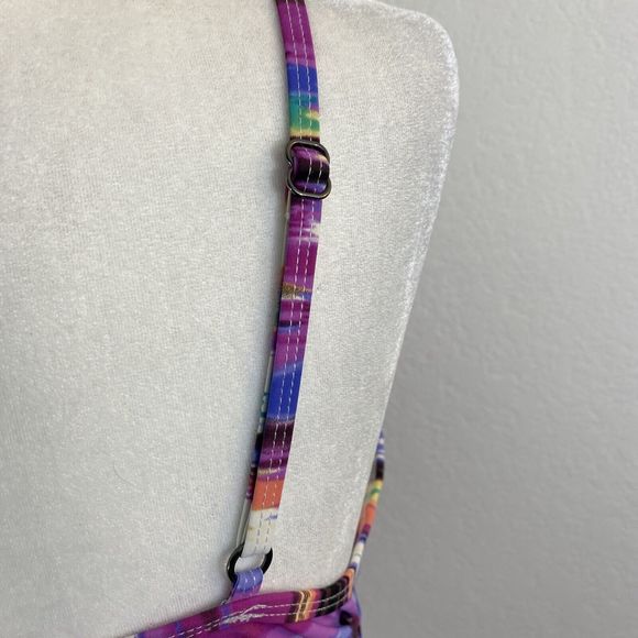 SPANX ASSETS By Sara Blakely Brush Strokes Tankini Swim Top Padded Bra Sz L - Picture 5 of 11